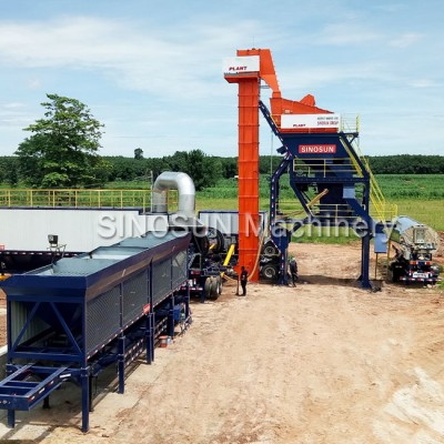 CE ISO EAC Certification Mix Mobile Asphalt Plant 80TPH