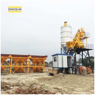 YHZS25 Ready Mix Concrete Plant, 25m3 Mobile Concrete Batching Plant